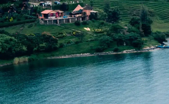 Lake Kivu in Karongi city Rwanda