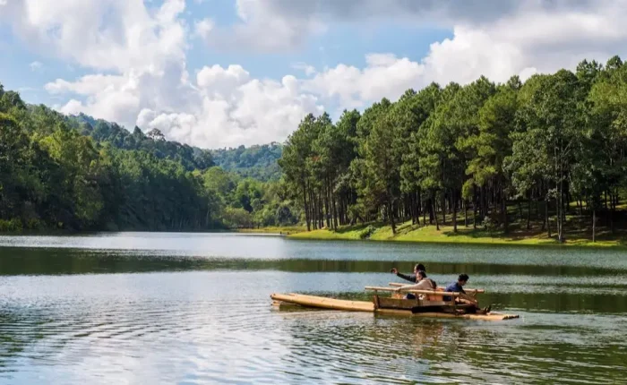 Lake Burera, part of Rwanda’s Twin Lakes, surrounded by lush hills