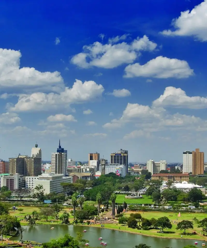 Stunning View of Nairobi City from Nairobi National Park