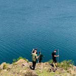 Trail along lake Kivu